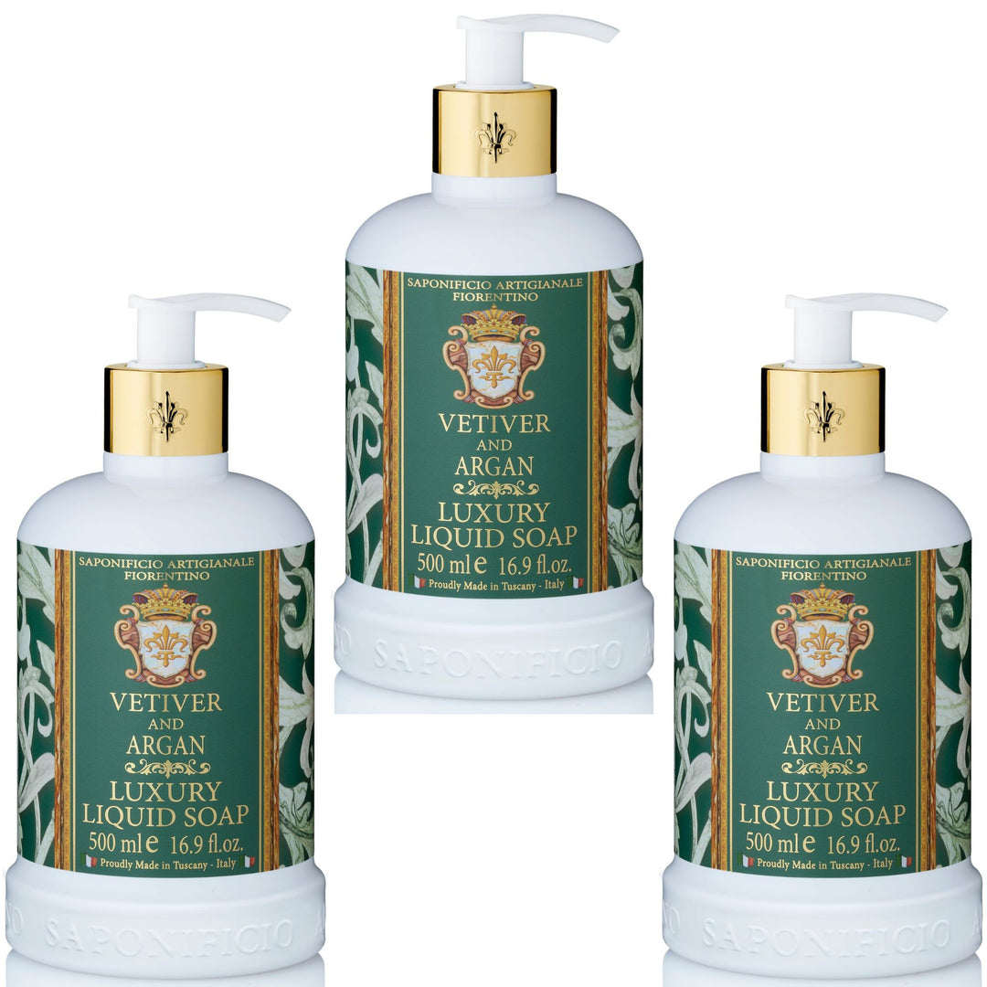 Vetiver & Argan Hand Wash Bundle Set 3Pcs