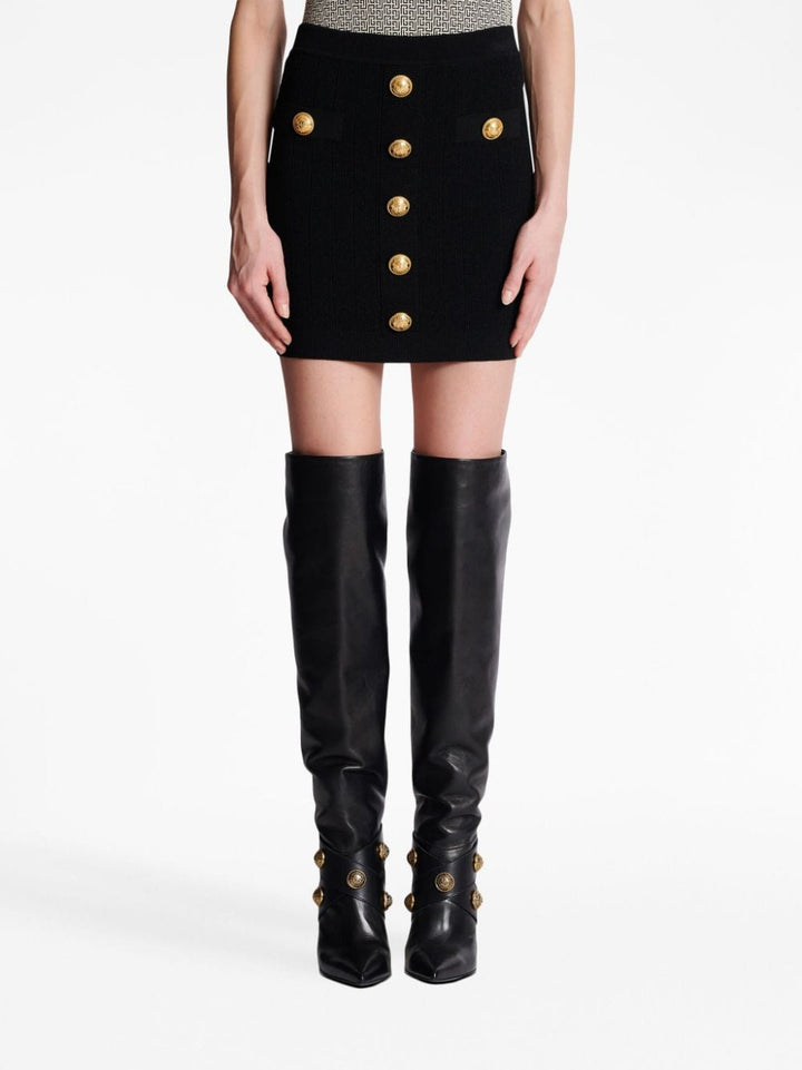 Balmain Knitted Buttons Skirt