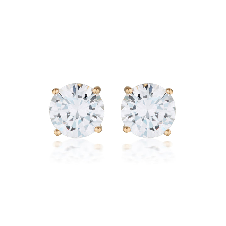 Georgini Gold Moissanite Studs 3tcw In 9ct Rose Gold