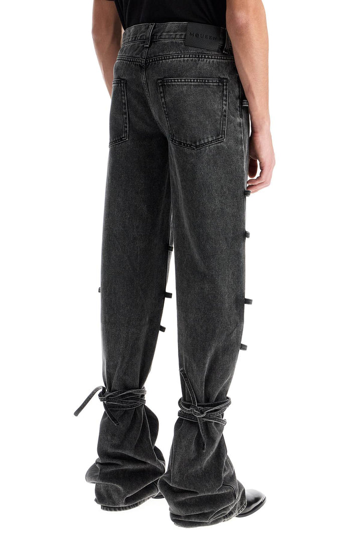 Alexander Mcqueen baggy jeans with knotted detail