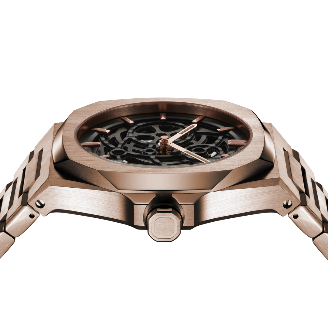 D1 Milano Rose Gold Skeleton Automatic Watch