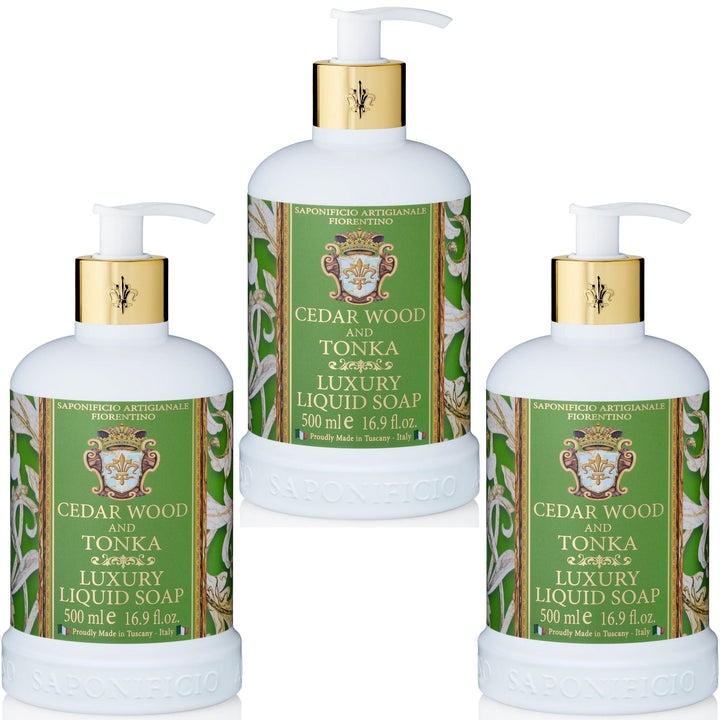 Saponificio Artigianale Fiorentino Body and Hand Wash Bundles Cedar Wood & Tonka Hand Wash Cedar Wood & Tonka Hand Wash Brand