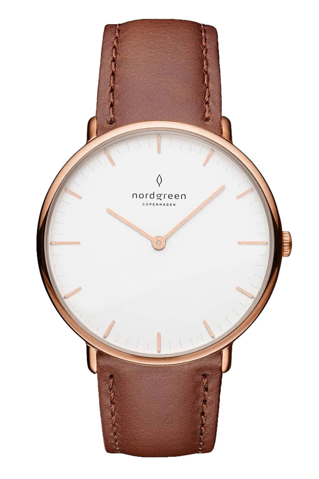 Nordgreen Chronograph Watches Nordgreen Native 28mm Rose Gold Case Brown Leather Strap Watch Nordgreen Native 28mm Rose Gold Case Brown Leather Strap Watch Brand