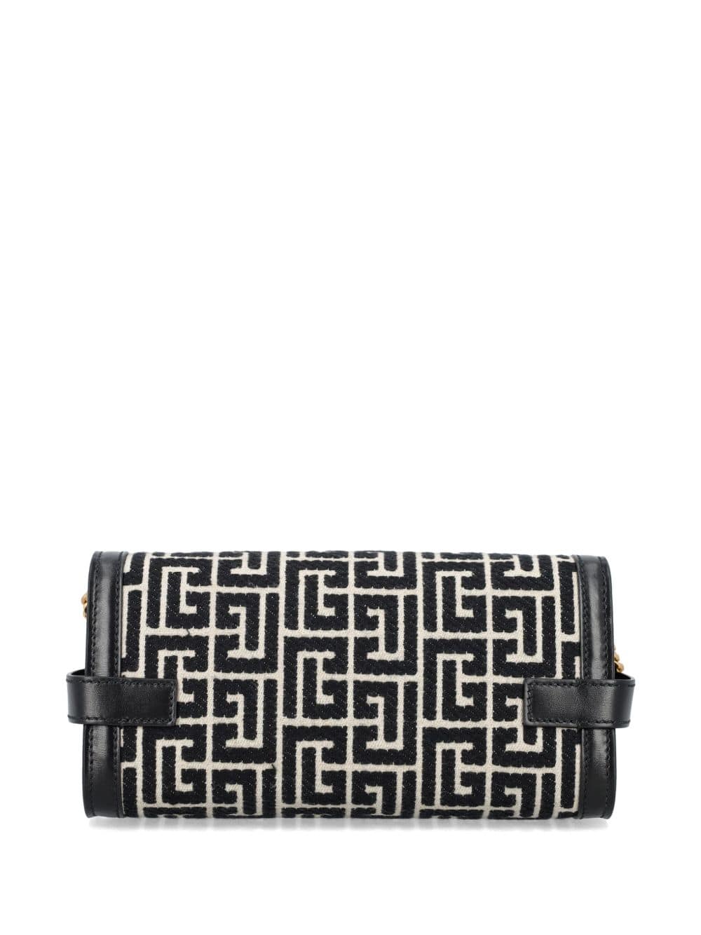 Balmain Clutches UNI Balmain Bags B Buzz Small Jacquard Black Balmain Black/white leather bag with monogram jacquard, gold-tone logo, and twist-lock. Brand