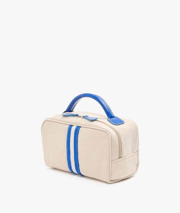 MyStyleBags Cosmetic & Toiletry Bags My Style Bags Berkeley Positano Cosmetic Bag Natural With Blue Stripes Brand