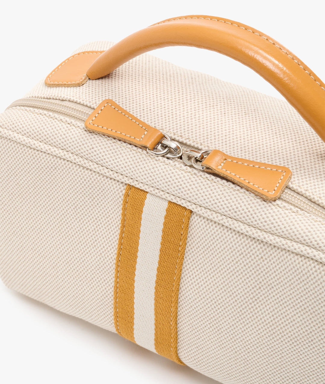 MyStyleBags Cosmetic & Toiletry Bags My Style Bags Berkeley Positano Cosmetic Bag Natural With Senape Stripes Brand