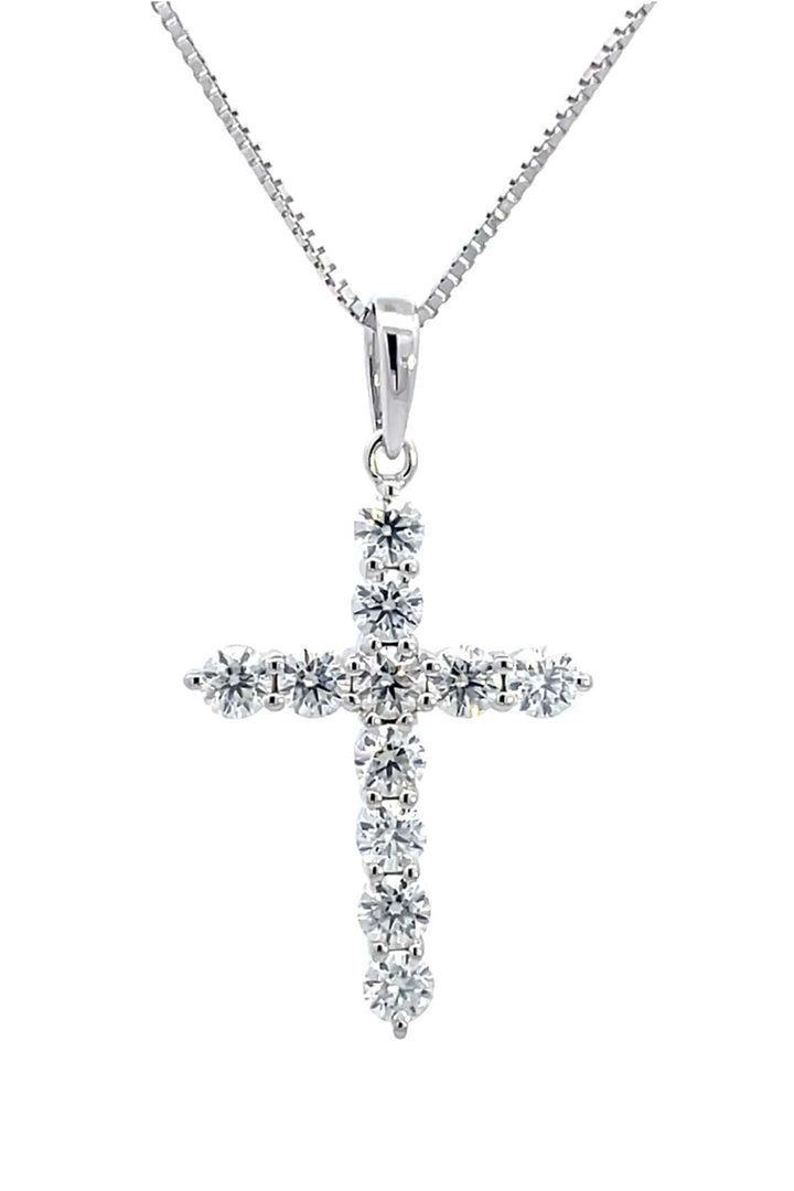 Georgini Necklace Georgini Gold Cross 1tcw In 9ct White Gold Pendant Georgini Gold Cross 1tcw In 9ct White Gold Pendant Brand