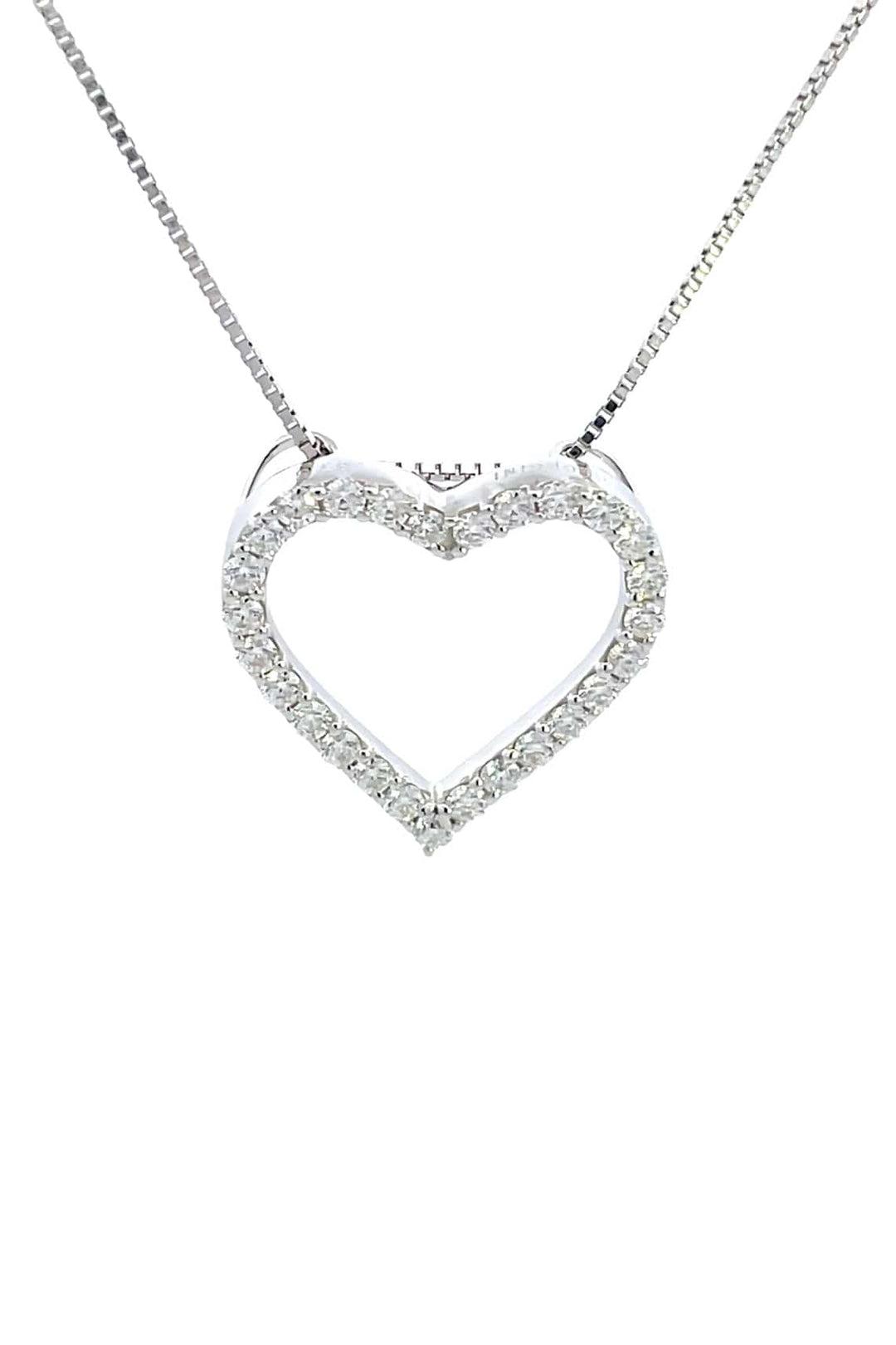 Georgini Necklace Georgini Gold Heart 0.5tcw In 9ct White Gold Pendant Georgini Gold Heart 0.5tcw In 9ct White Gold Pendant Brand