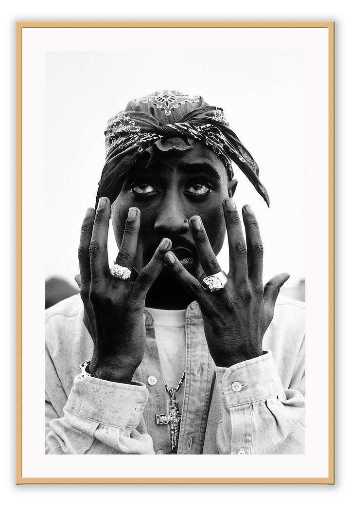 Canvas Print 50x70cm / Natural Tupac Tupac Wall Art : Ready to hang framed artwork. Brand