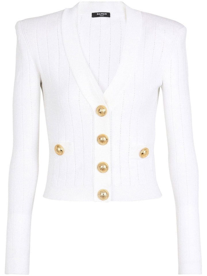 Balmain Topwear Balmain Sweaters White Balmain Sweaters White Brand