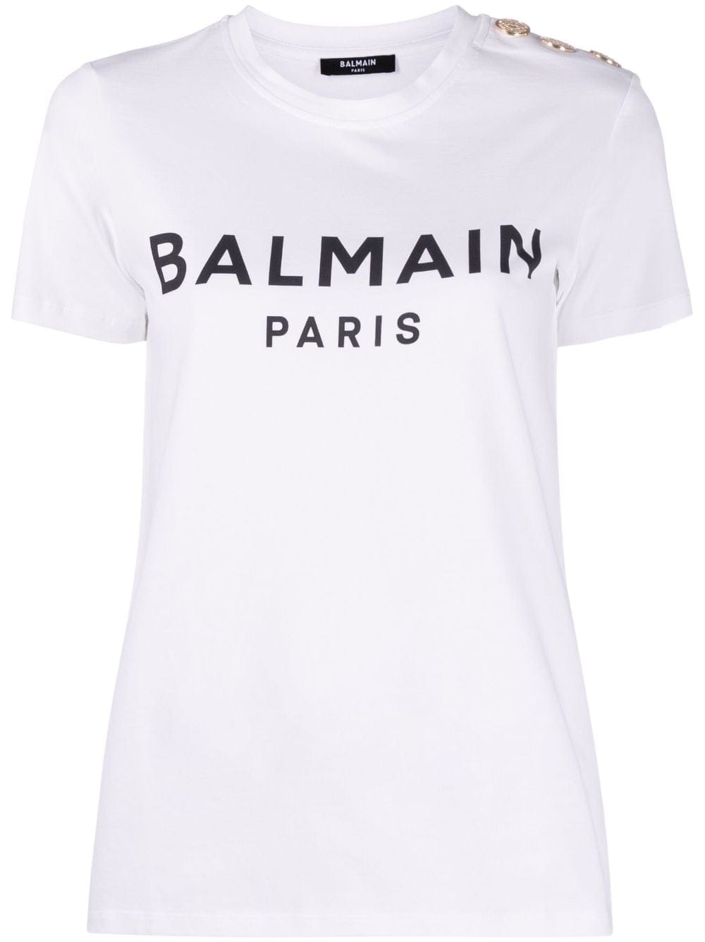 Balmain Topwear Balmain T-shirts and Polos White Balmain T-shirts and Polos White Brand