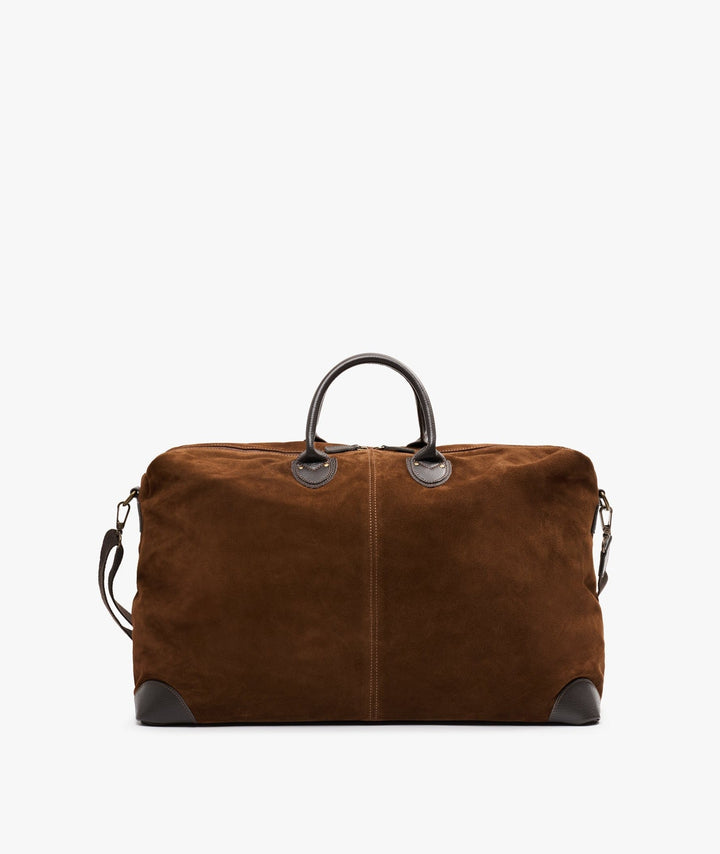 MyStyleBags Travel Bags My Style Bags Harvard  Duffel Large Travel Bag Italian Suede Deluxe Tobacco Brand