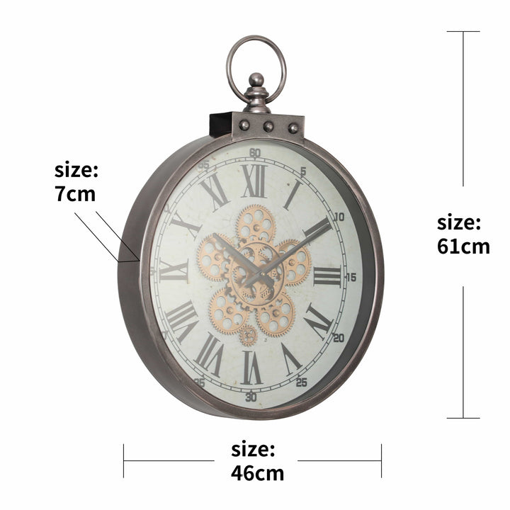 Chilli Wall Clock Exilor Moving Cogs Wall Clock Brand