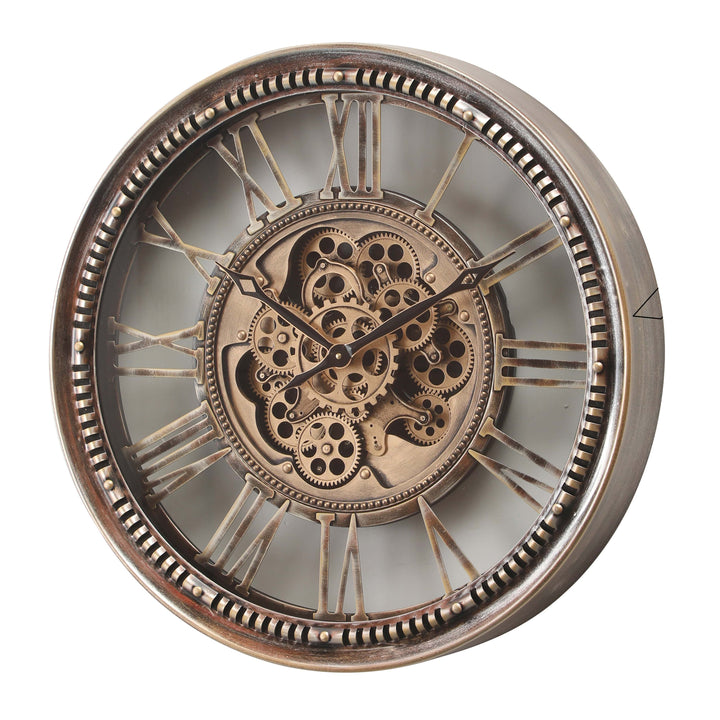 Chilli Wall Clock Majestic Round Industrial Moving Cogs Wall Clock Brand