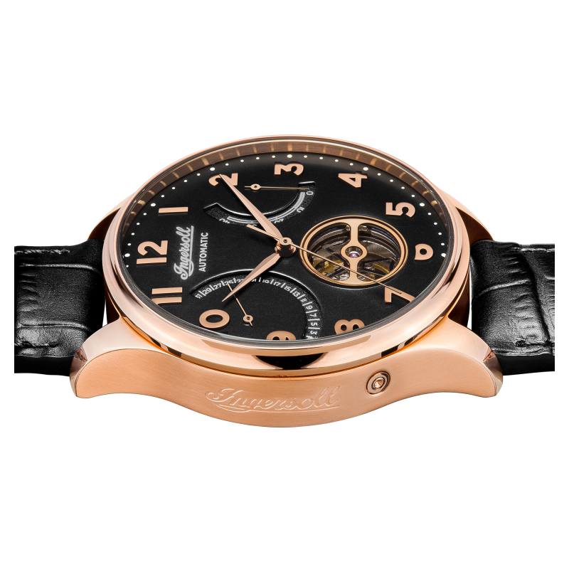 Ingersoll Watch Ingersoll Hawley Automatic Black Dial Watch Rose Gold Ingersoll Hawley Automatic Black Dial Watch Rose Gold Luxury Wristwatch Brand