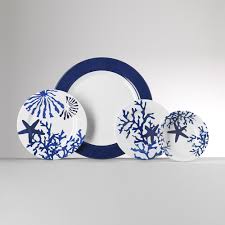 Mario Luca Giusti Corallo Blue Dinner Plates Set of 2Pcs