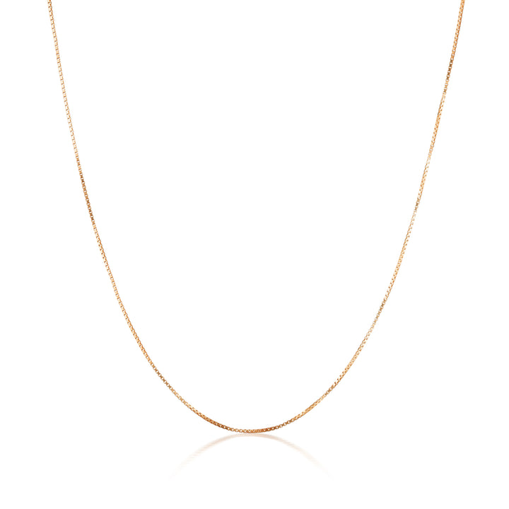 Georgini Gold Rose Gold 0.5mm Box Chain 42+3cm Extension In 9ct