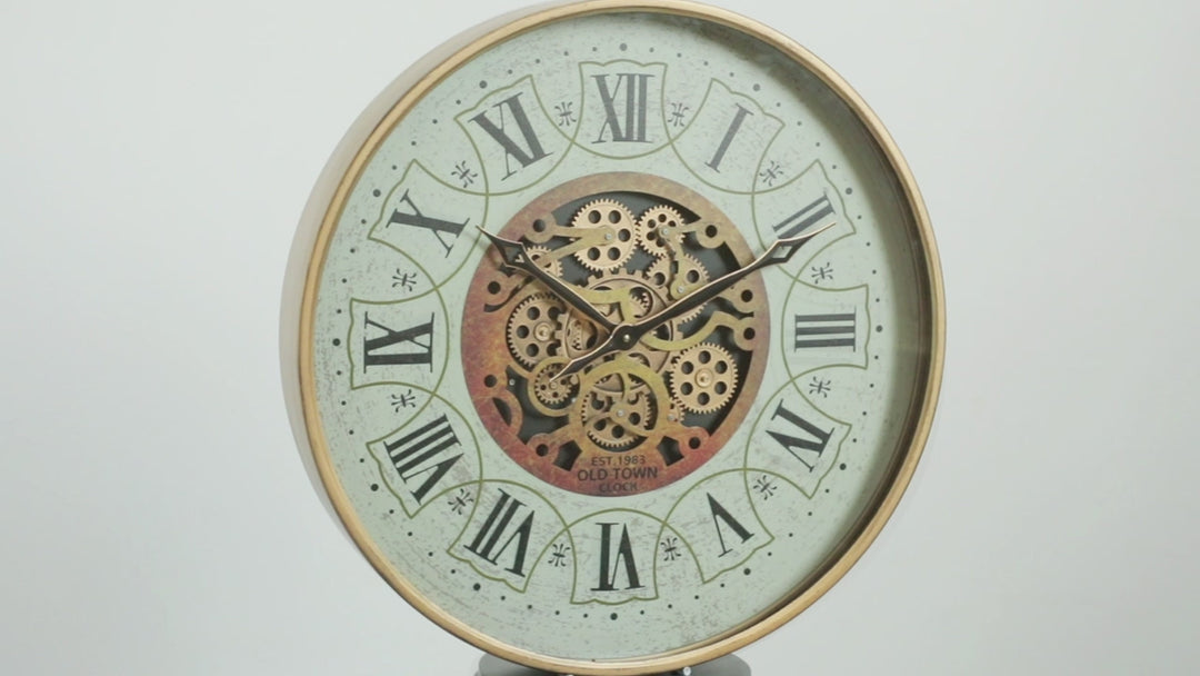 Est 1983 Round Moving Cogs Wall Clock