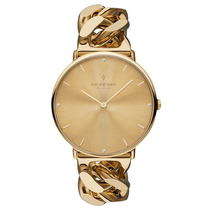 Nordgreen Watch Nordgreen Native 28mm Women's Gold Chain Crystal Dial Luxury Watch Brand